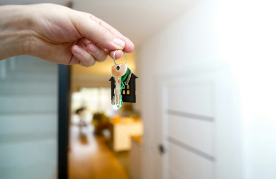 House keys at the entrance of a residential property